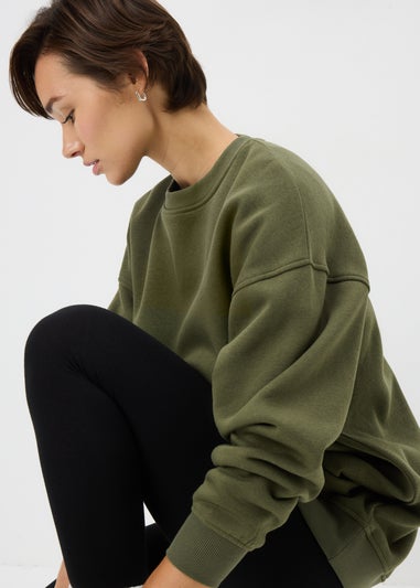 Khaki Longline Sweatshirt