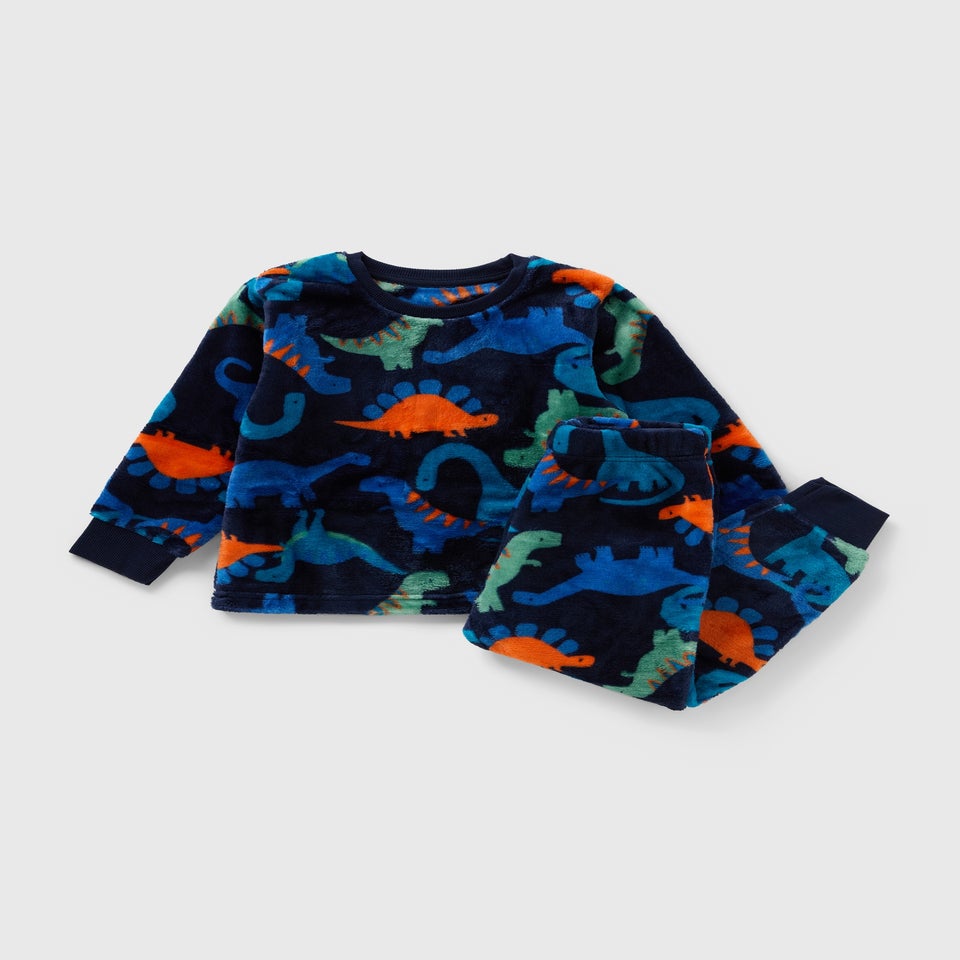 Boys Navy Dino Pyjama Set (1-7yrs)