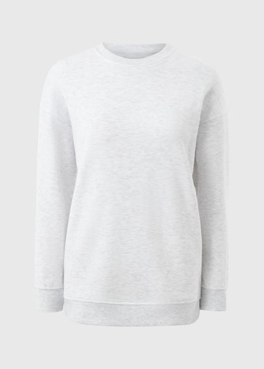 Grey Marl Longline Sweatshirt