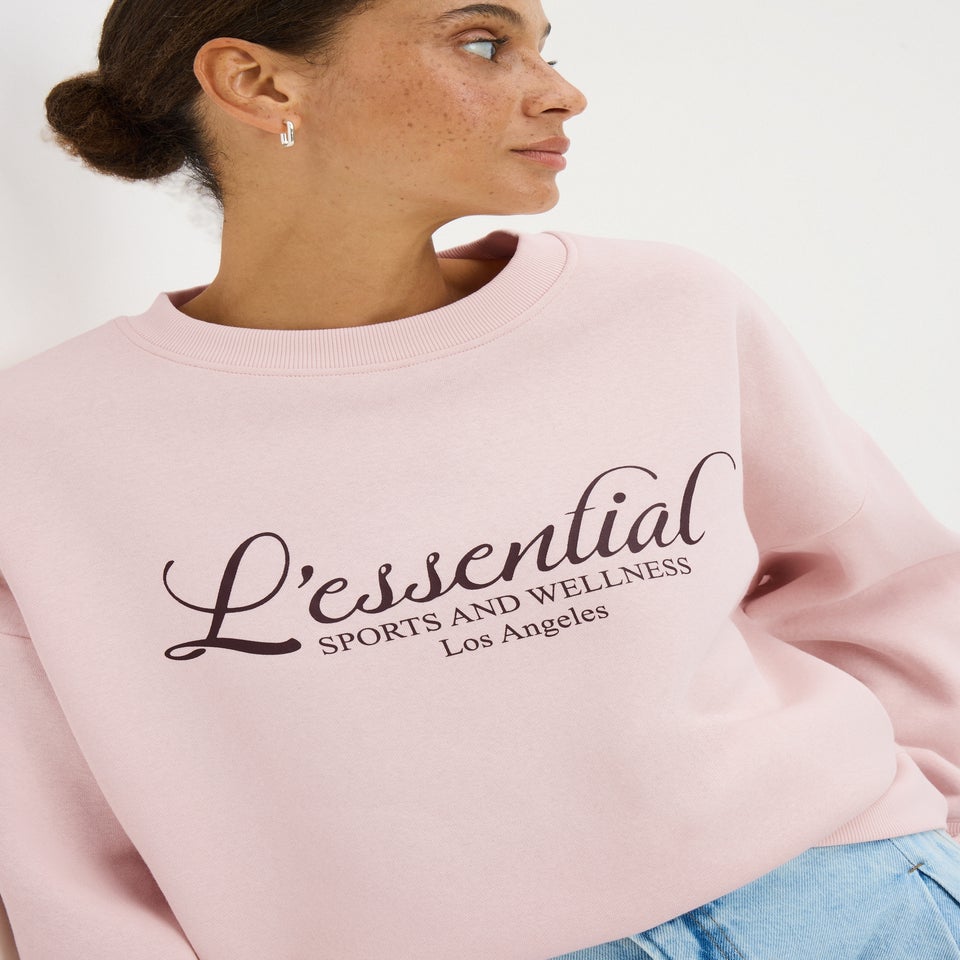 Pink L'Essential Slogan Sweatshirt