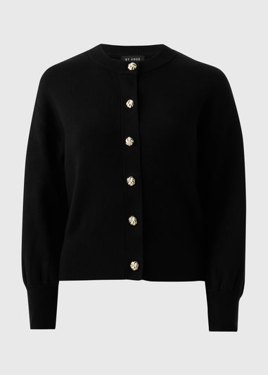 Et Vous Black Button Cardigan