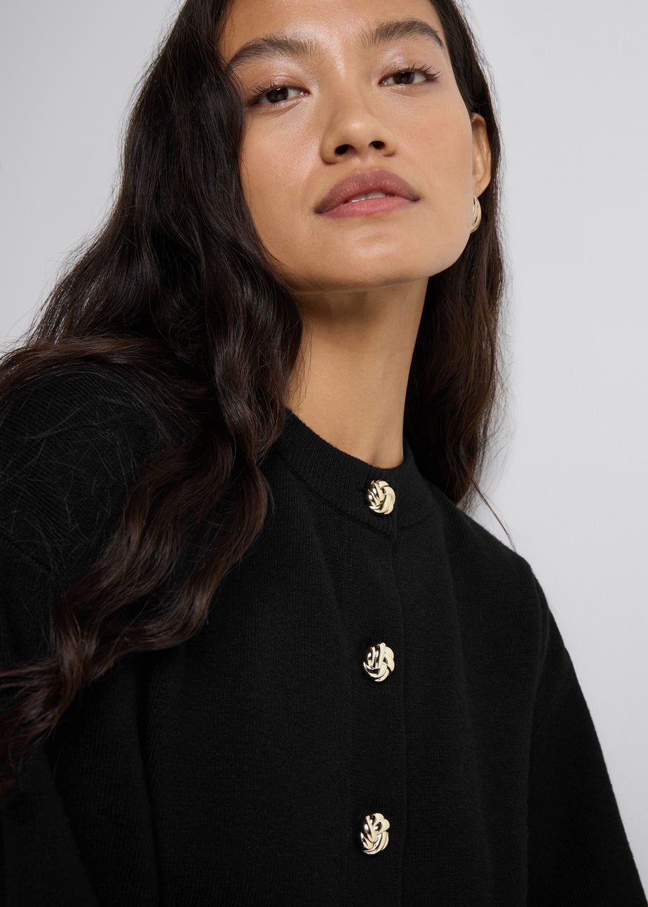 Et Vous Black Button Cardigan
