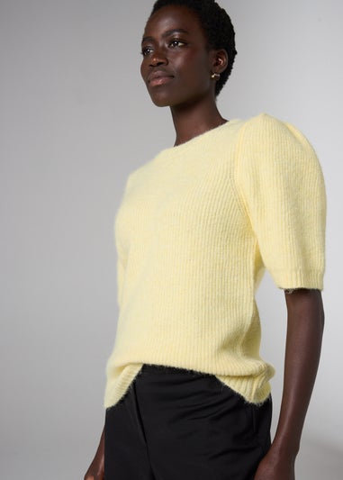 Et Vous Lemon Fluffy Jumper