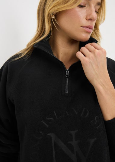 Black New York 1/2 Zip Fleece
