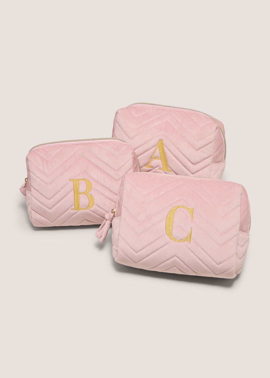 Pink Alphabet Makeup Bag