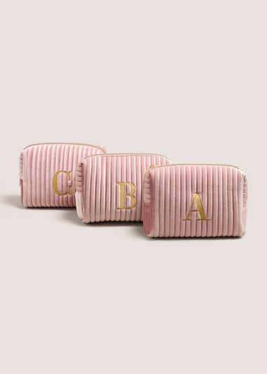 Pink Alphabet Makeup Bag