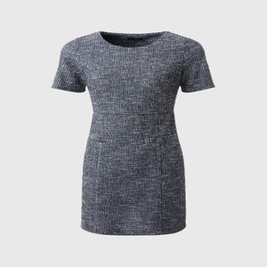 Et Vous Blue Boucle Ponte Mini Dress