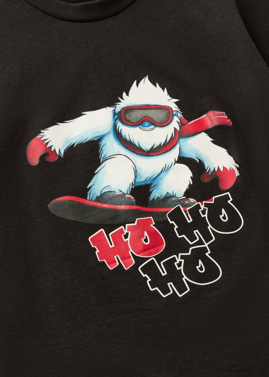 Boys Black Checked Christmas Pyjamas (7-13yrs)