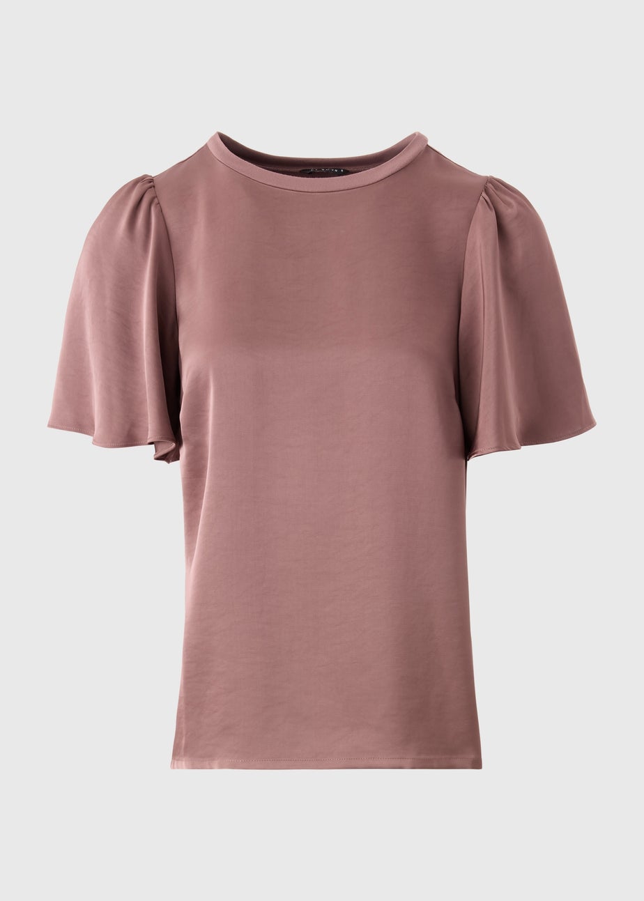 Et Vous Mauve Satin Jersey T-Shirt