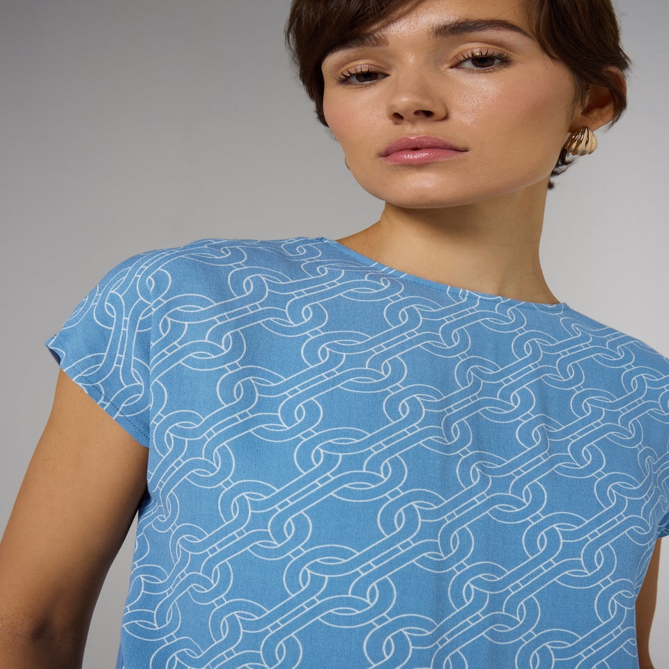 Et Vous Blue Chain T Shirt