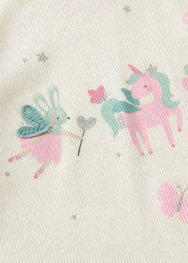 Girls Cream Animal Pyjama Set (1-7 Years)