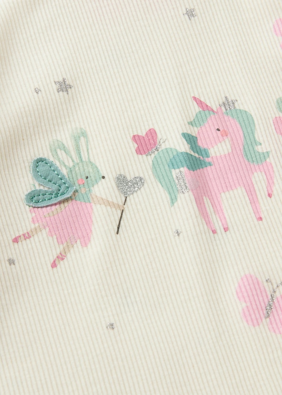 Girls Cream Animal Pyjama Set (1-7 Years)