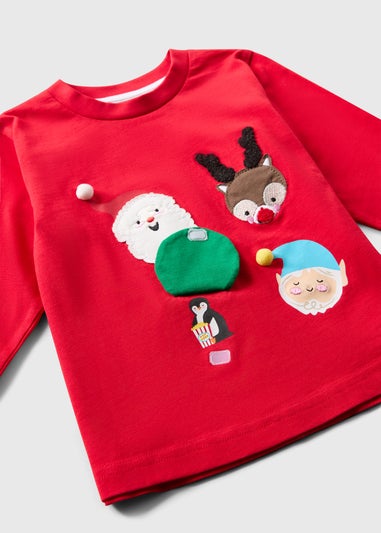 2 Pack Kids Red Christmas Pyjamas (1-7yrs)