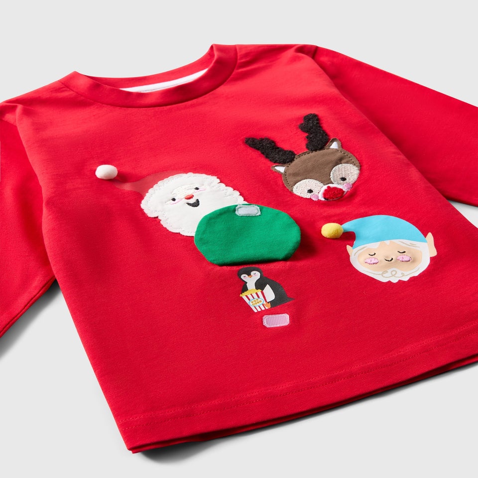 2 Pack Kids Red Christmas Pyjamas (1-7yrs)