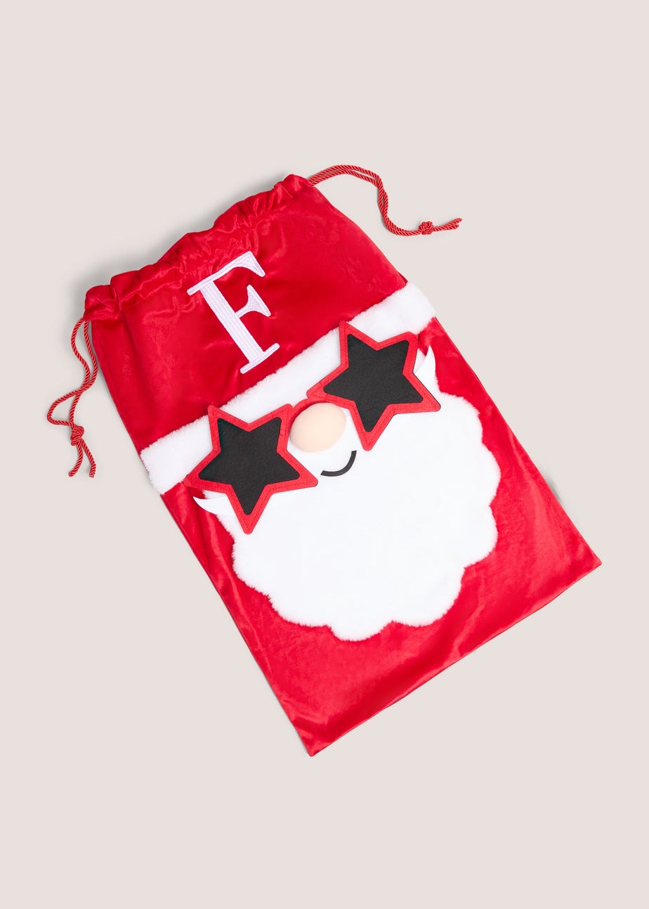 Red Alphabet Santa Sack