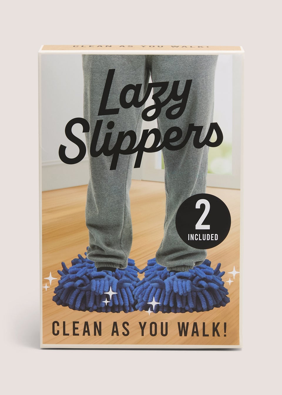 Blue Lazy Man Cleaning Slippers