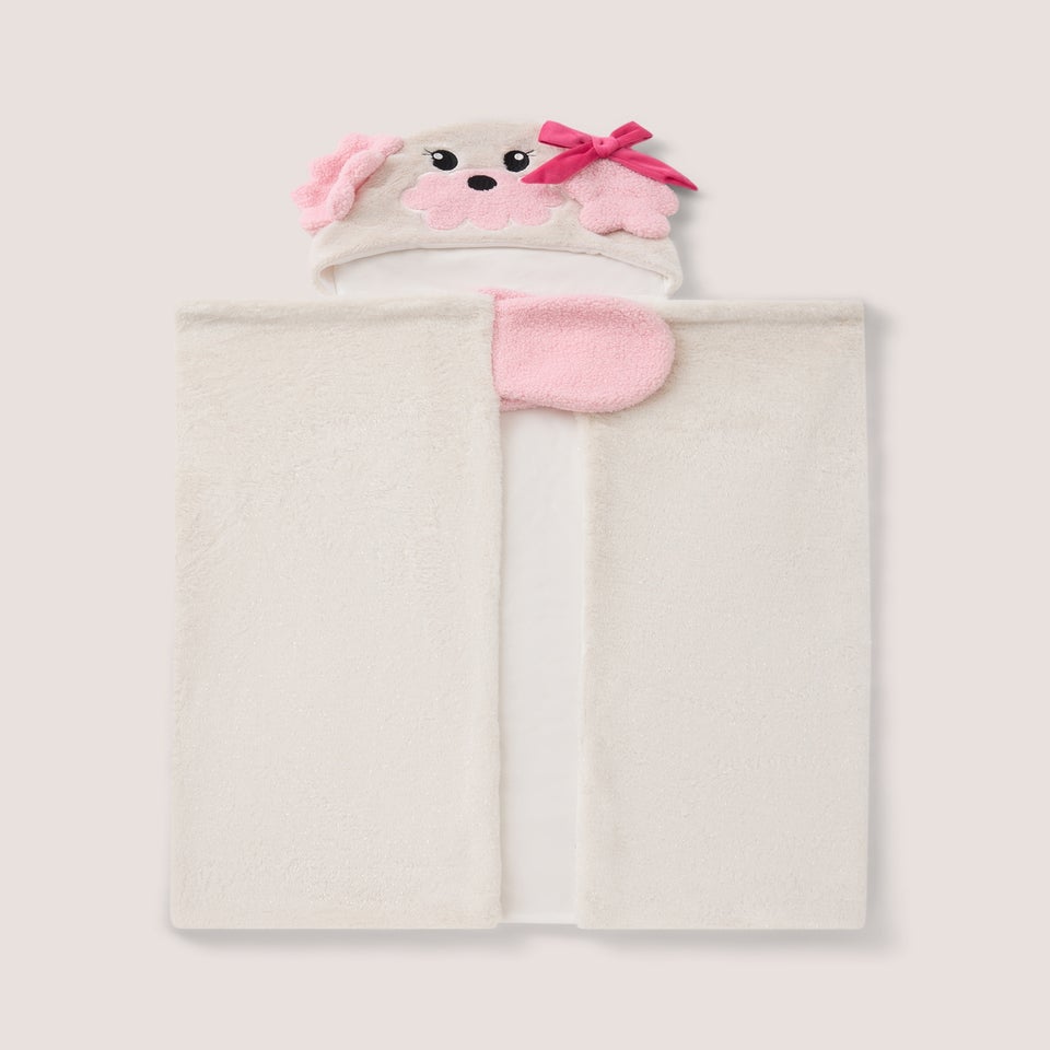 Poodle Hooded Blanket