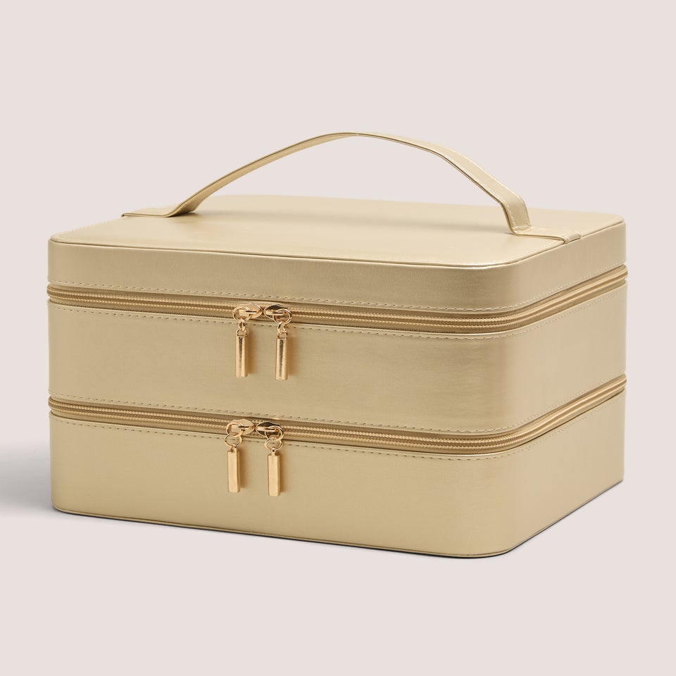 Gold Travel Beauty Case