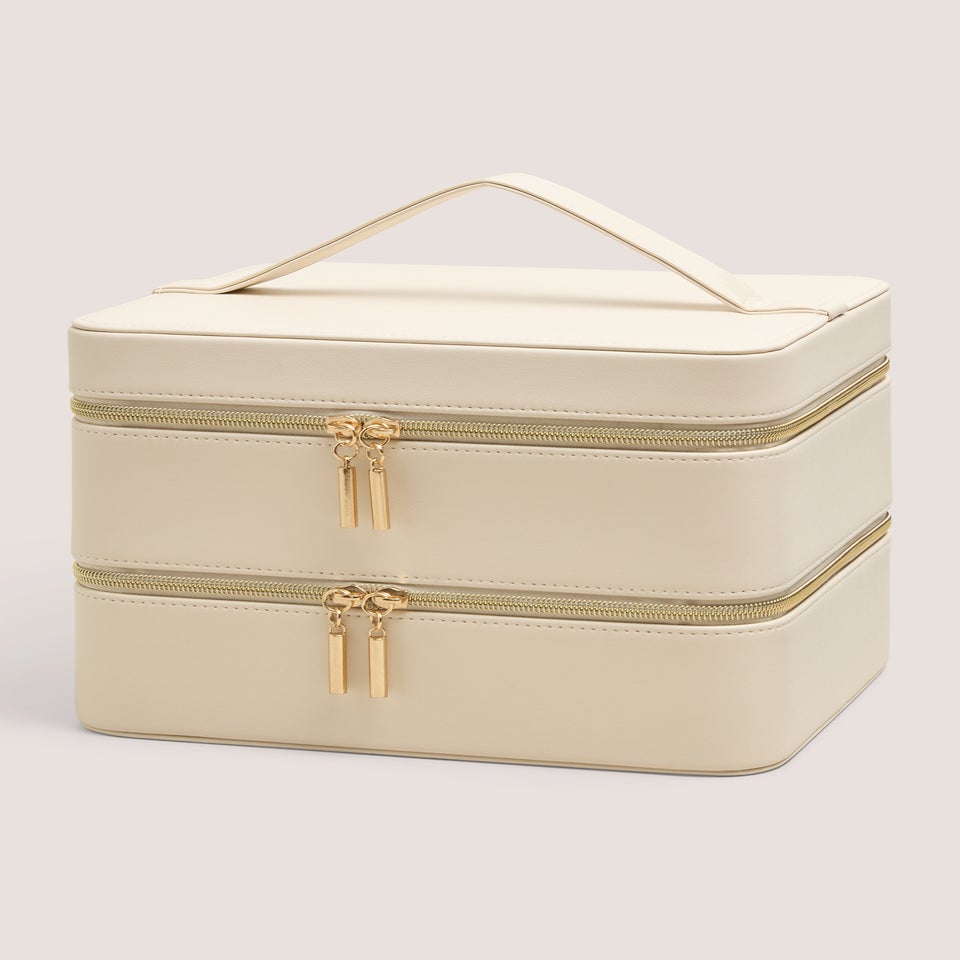 Cream Travel Beauty Case