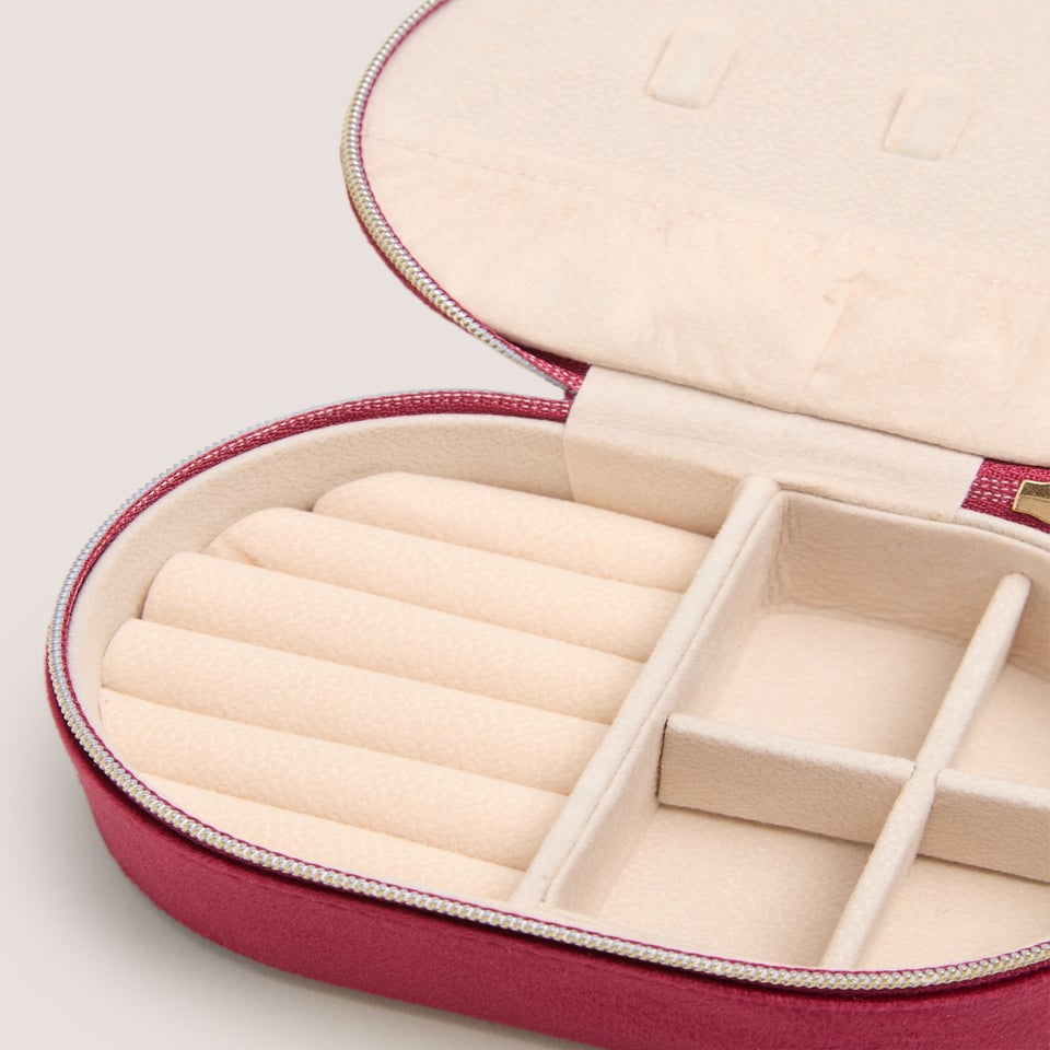 Red Bow Quilted Jewellery Box