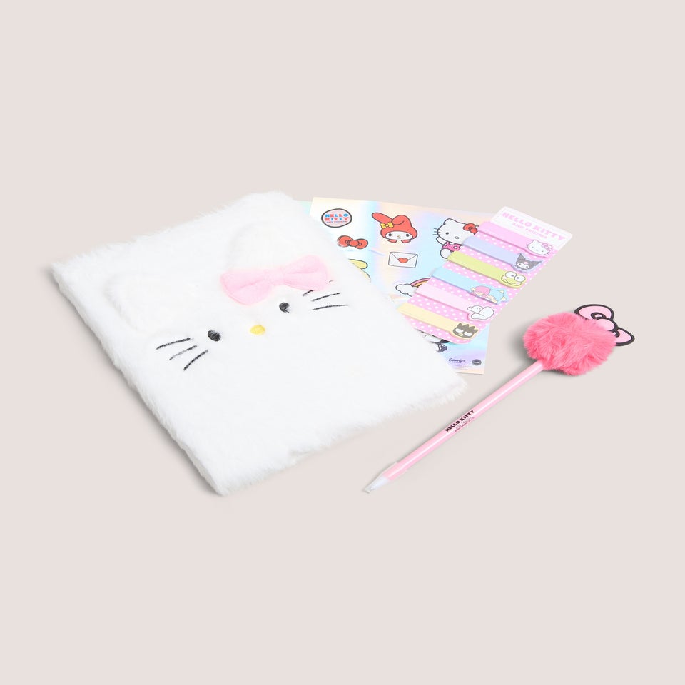 Hello Kitty Fluffy Diary Set
