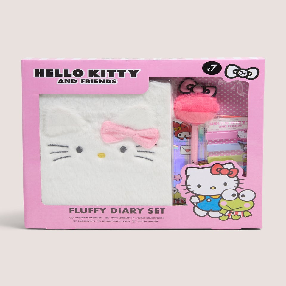 Hello Kitty Fluffy Diary Set