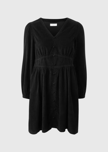 Black Cord Smock Mini Dress