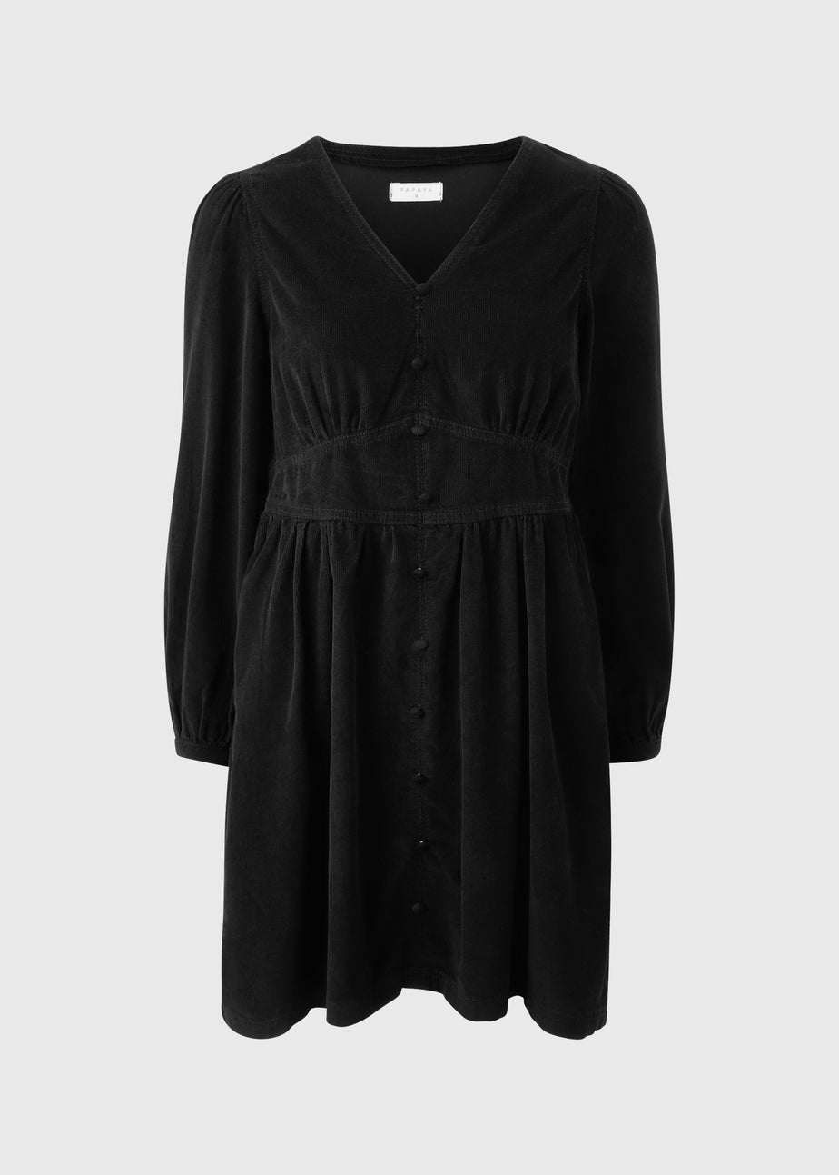 Black Cord Smock Mini Dress