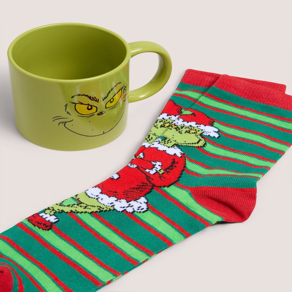 Grinch Mug & Sock Set