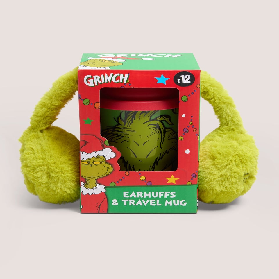 Grinch Travel Cup & Earmuffs