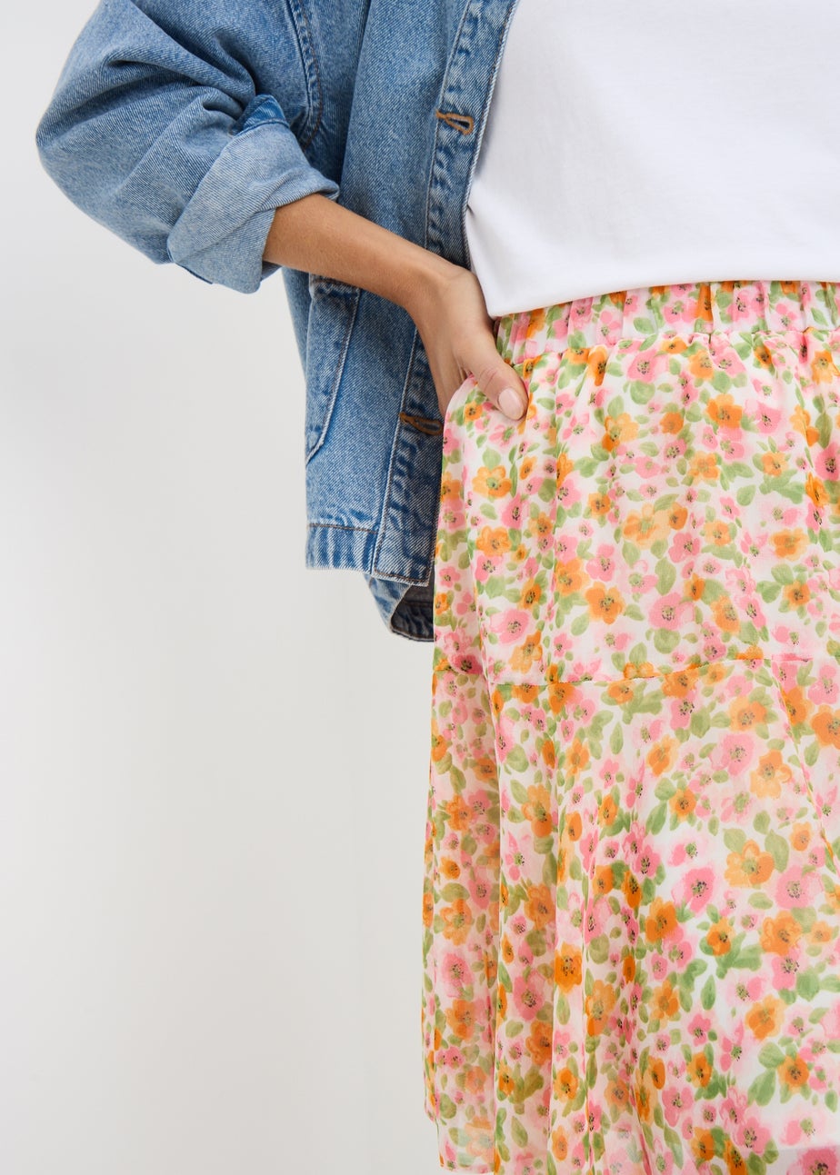 Multicolour Ditsy Floral Mini Skirt
