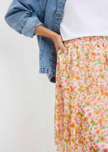Multicolour Ditsy Floral Mini Skirt