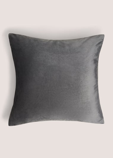 Grey Snowflake Velvet Cushion