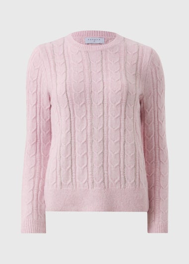 Light Pink Cable Embellished Jumper