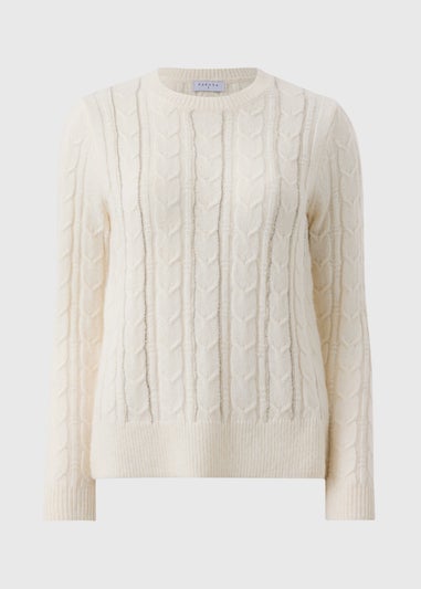 Cream Cable Embelished Jumper