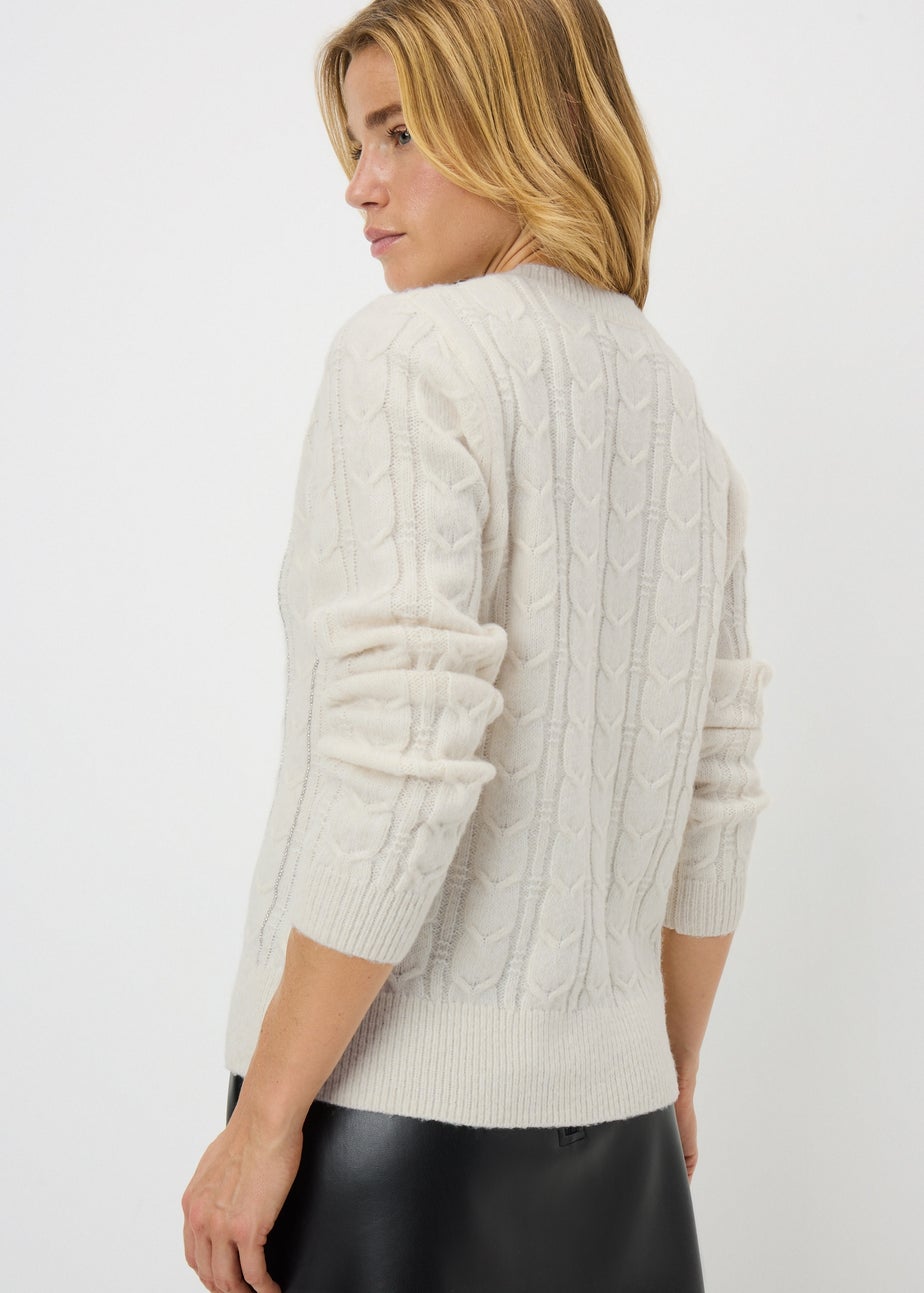 Cream Cable Embelished Jumper