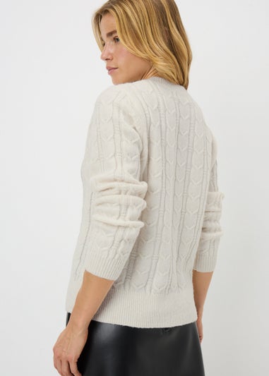 Cream Cable Embelished Jumper