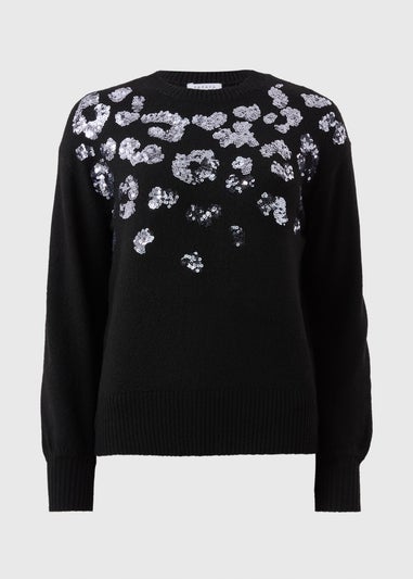 Black Animal Sequin Jumper