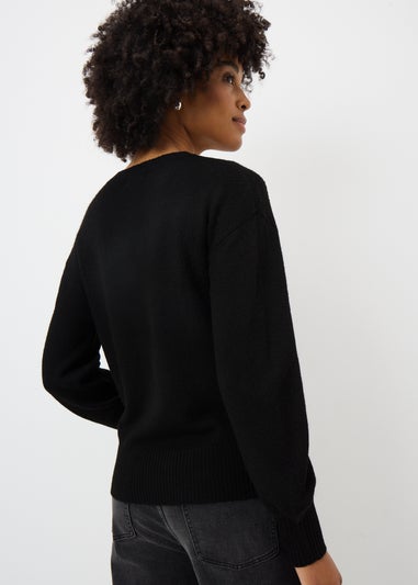 Black Animal Sequin Jumper