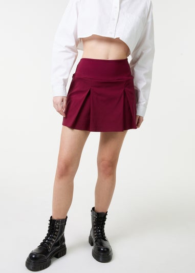 Pink Vanilla Red Mini Pleated Skort