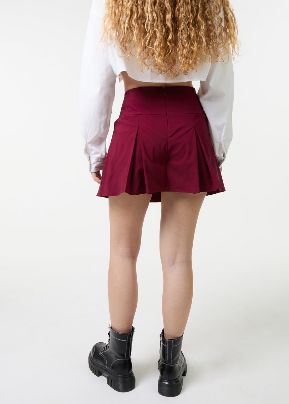 Pink Vanilla Red Mini Pleated Skort