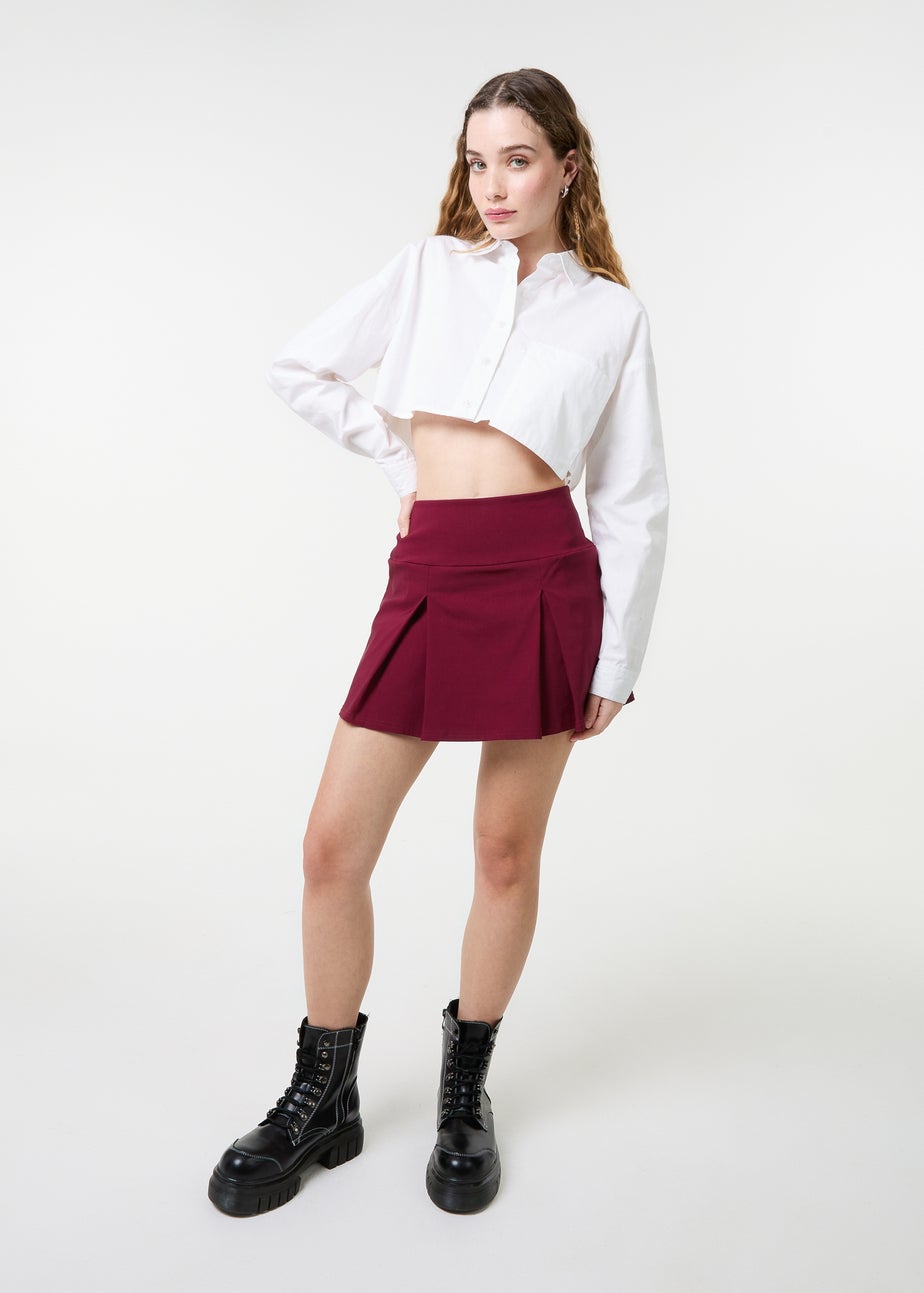 Pink Vanilla Red Mini Pleated Skort