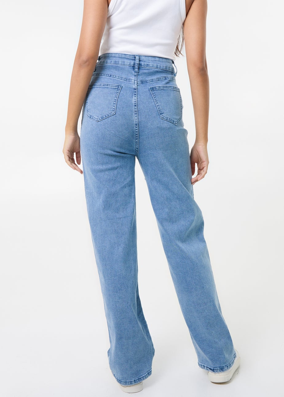 Pink Vanilla Denim Stripe Detail Denim High Waist Jeans
