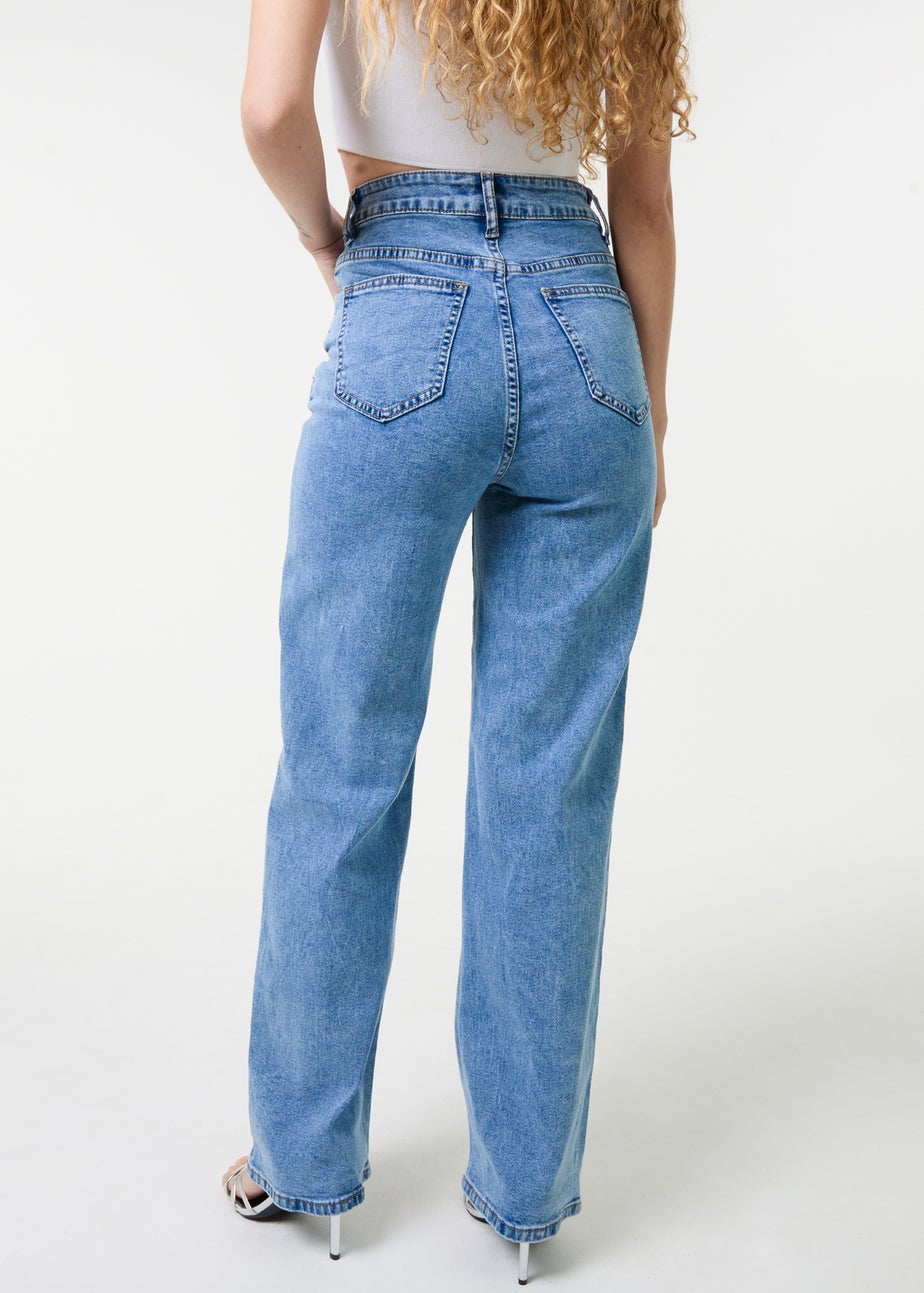 Pink Vanilla Denim High Waist Glitter Jeans