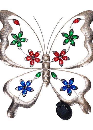 ValueLights Solar Butterfly Wall Light With Integrated LED's (3cm x 44cm x 41.5cm)
