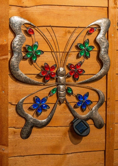 ValueLights Solar Butterfly Wall Light With Integrated LED's (3cm x 44cm x 41.5cm)