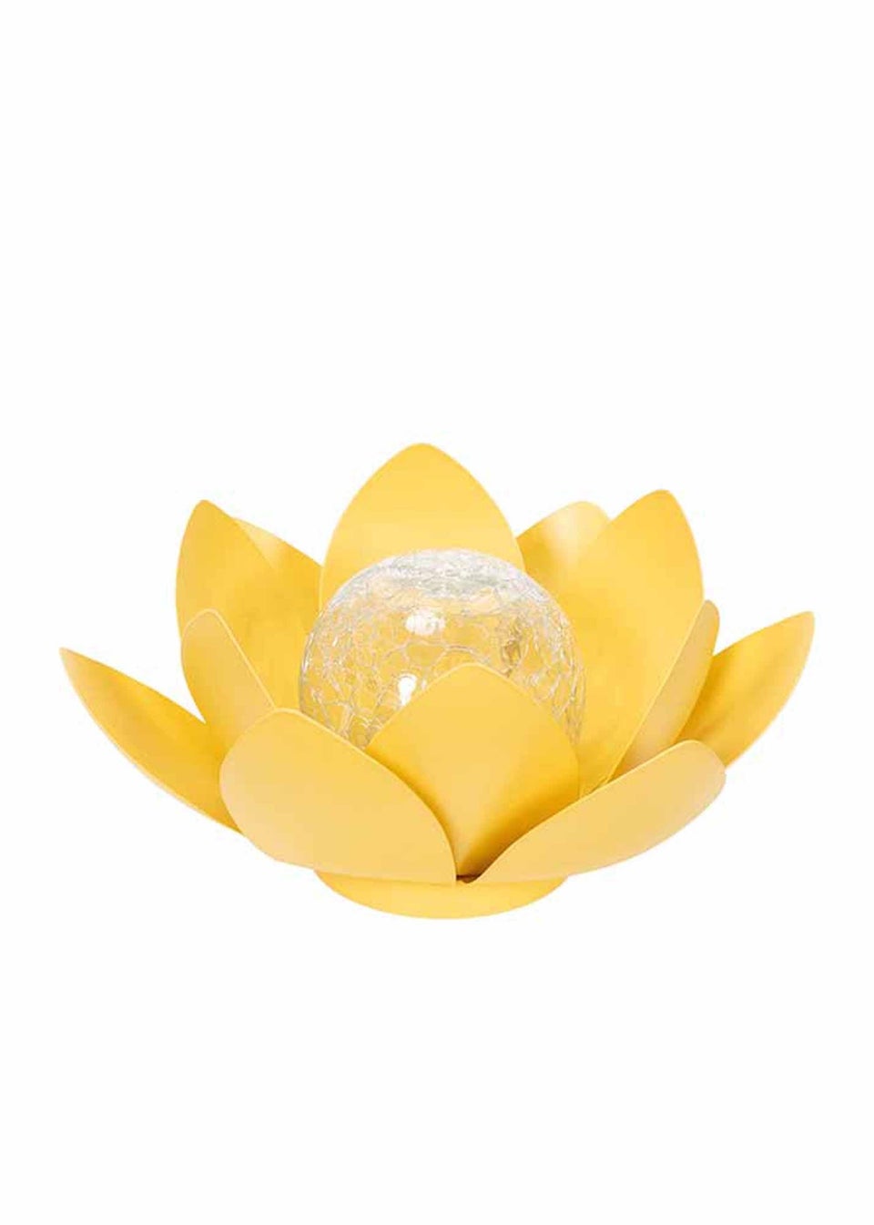 ValueLights Solar Yellow Waterlily Lotus Flower Garden Light With Integrated LED's (11cm x 26.5cm x 26.5cm)