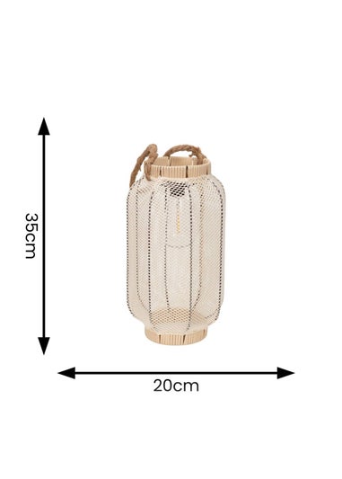ValueLights Solar Mesh Basket Lantern With Integrated LED's (35cm x 20cm x 20cm)