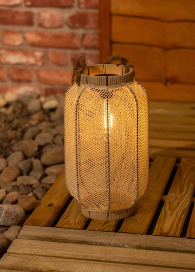 ValueLights Solar Mesh Basket Lantern With Integrated LED's (35cm x 20cm x 20cm)