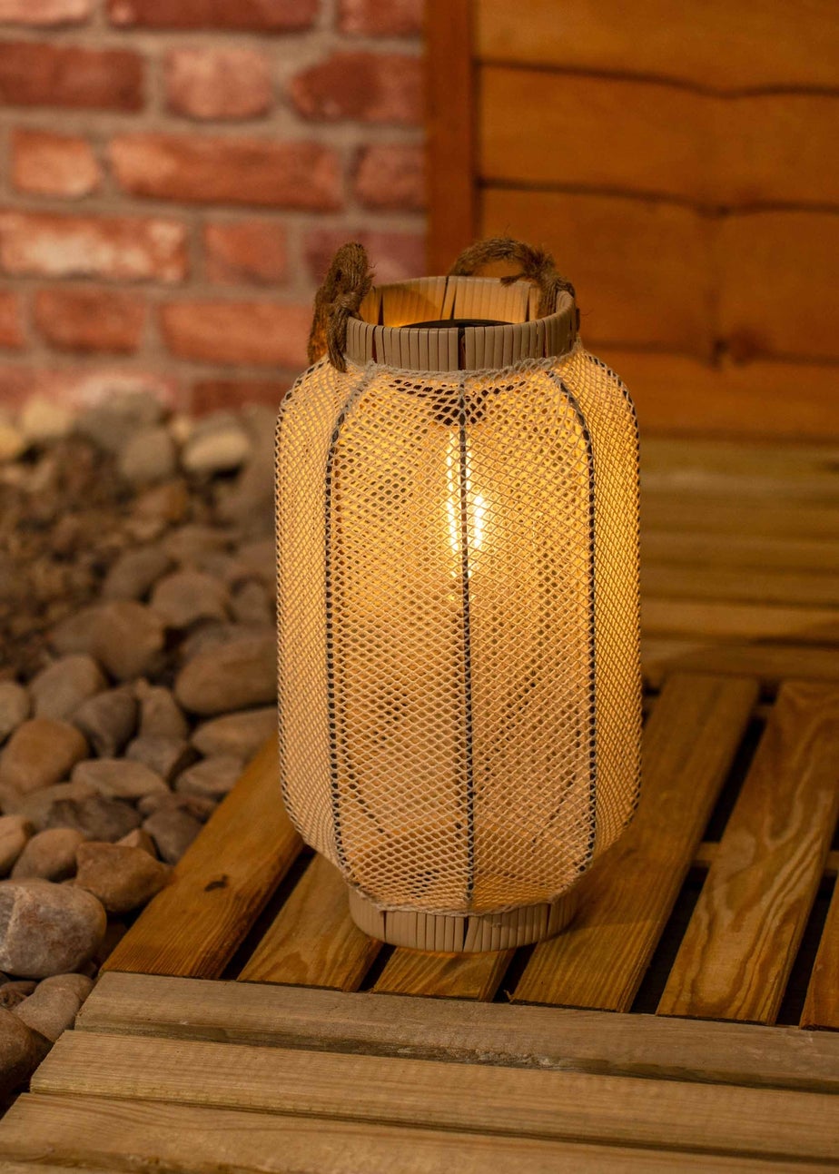 ValueLights Solar Mesh Basket Lantern With Integrated LED's (35cm x 20cm x 20cm)